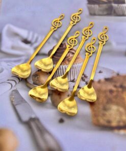 ست قاشق و چنگال و کارد استیل دسر خوری طرح ملودی کد3007