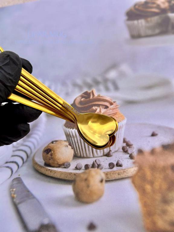 ست قاشق و چنگال و کارد استیل دسر خوری طرح ملودی کد3007