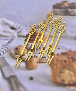 ست قاشق و چنگال و کارد استیل دسر خوری طرح ملودی کد3007